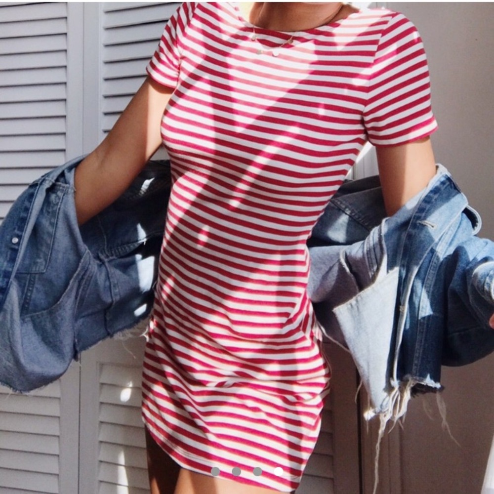 STRIPED MINI DRESS - Picture 4 of 4